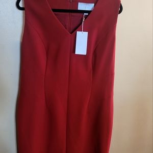 Red power dress....Hugo Boss